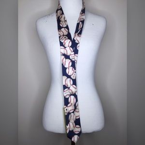 🛑 3/$15 Nicole Miller Baseball print silk tie